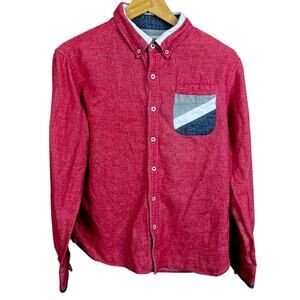 Men's Simplicite Plus Button-Up Nautical Long Sleeve Shirt - US M / UK 40